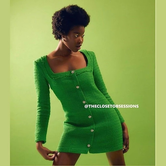 ZARA BLOGGER FAVE!!! Square Neck Mini Dress NWT - Picture 11 of 16